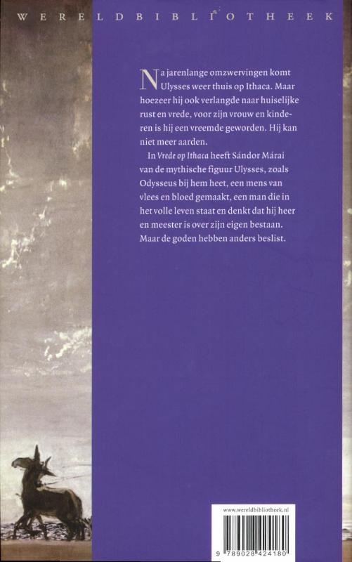 Achterkant van Vrede op Ithaca