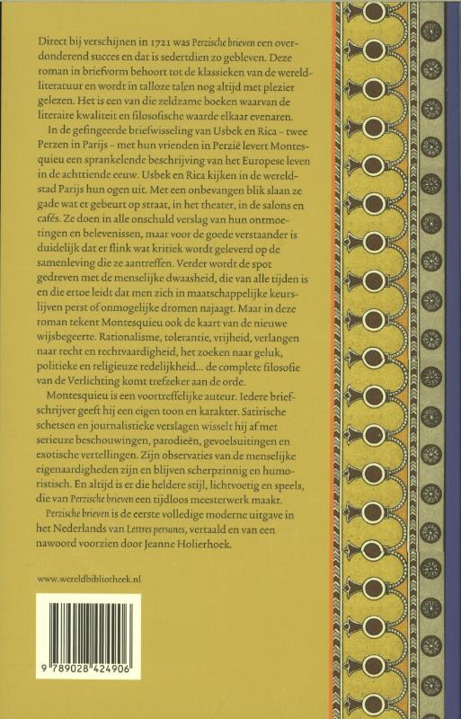 Achterkant van Perzische brieven