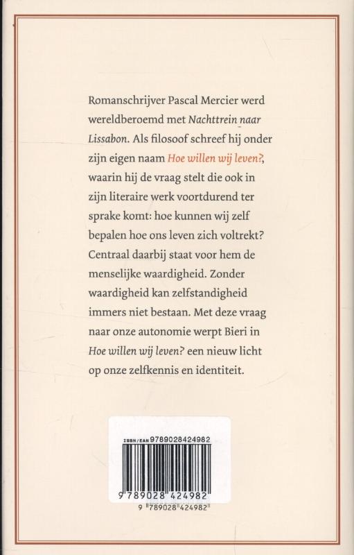 Achterkant van Hoe willen wij leven?