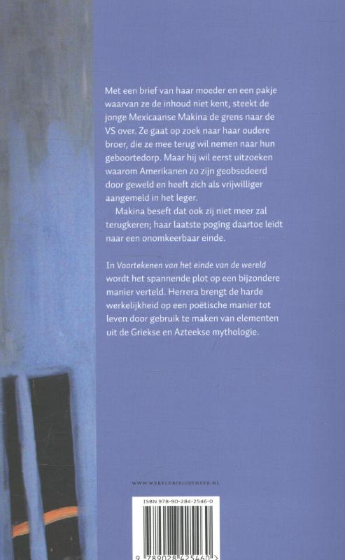 Achterkant van Voortekenen van het einde van de wereld