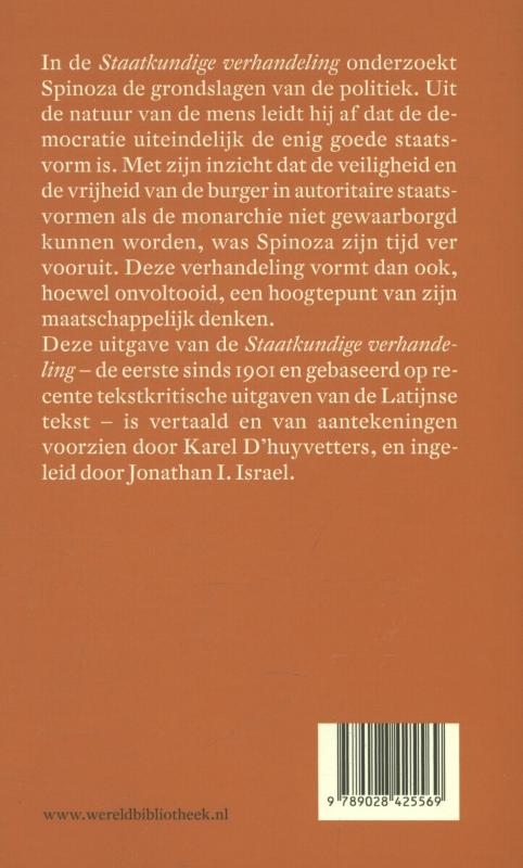 Achterkant van Staatkundige verhandeling