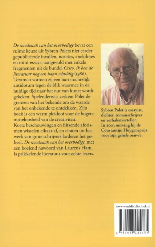 Achterkant van De noodzaak van het overbodige