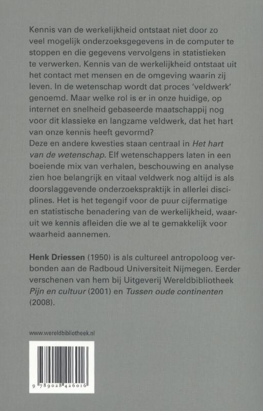 Achterkant van Het hart van de wetenschap