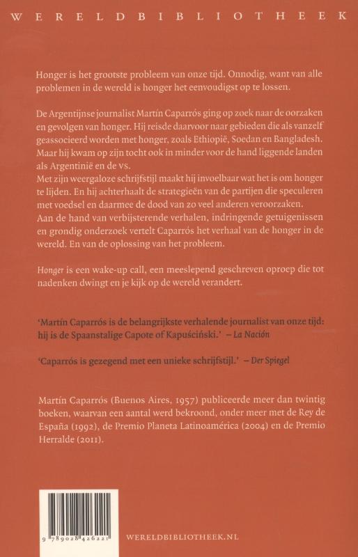 Achterkant van Honger