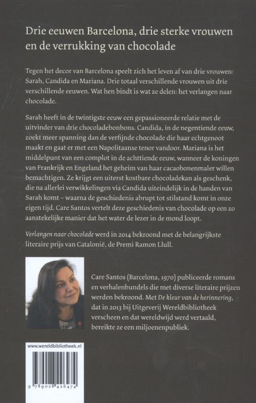 Achterkant van Verlangen naar chocolade