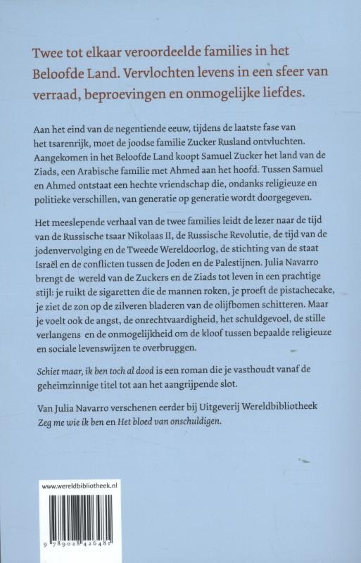 Achterkant van Schiet maar, ik ben toch al dood
