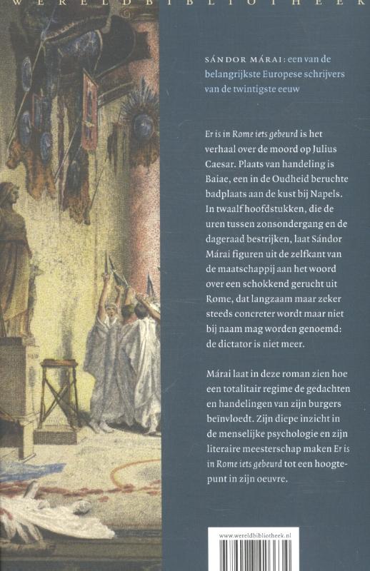 Achterkant van Er is in Rome iets gebeurd