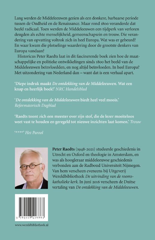 Achterkant van De ontdekking van de Middeleeuwen