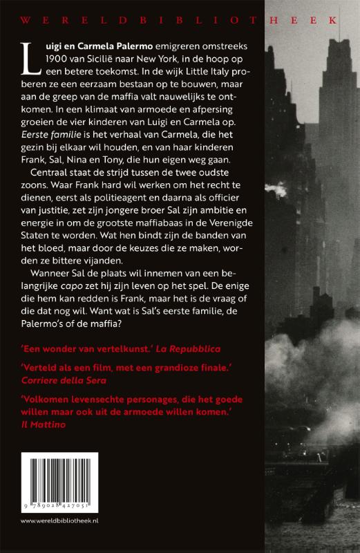 Achterkant van Eerste familie