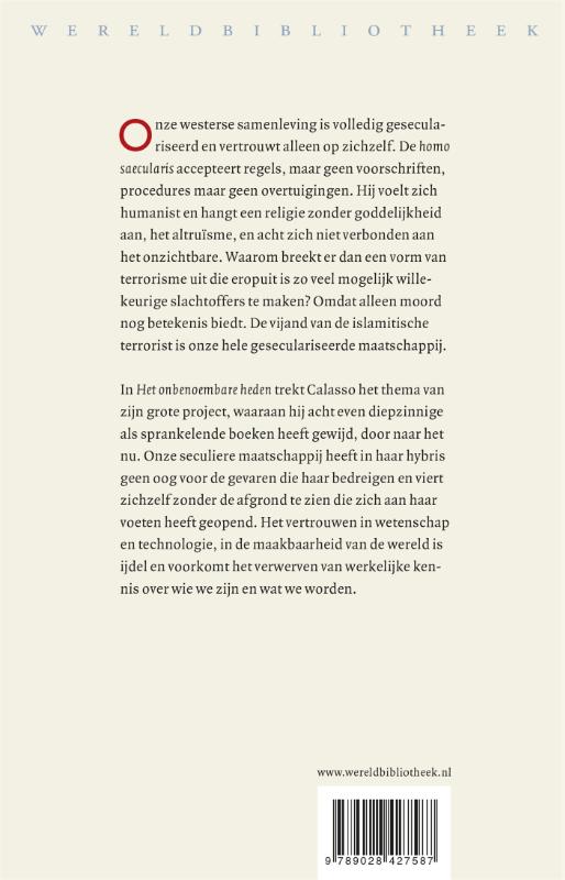 Achterkant van Het onbenoembare heden