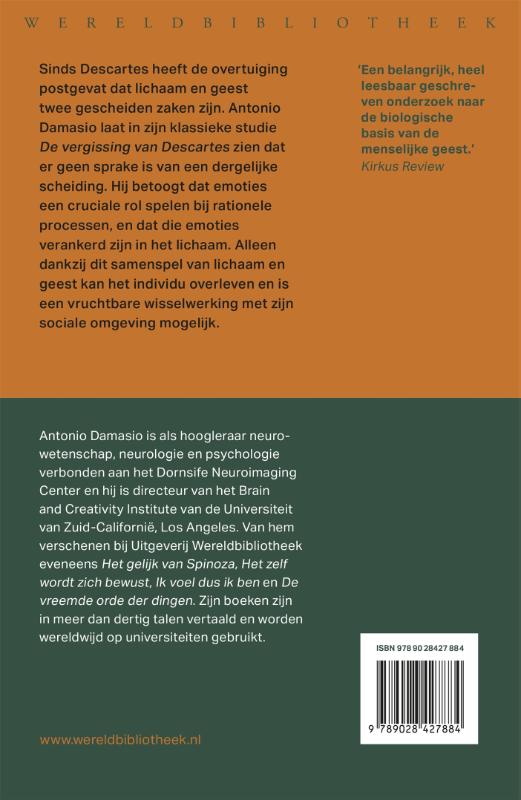 Achterkant van De vergissing van Descartes