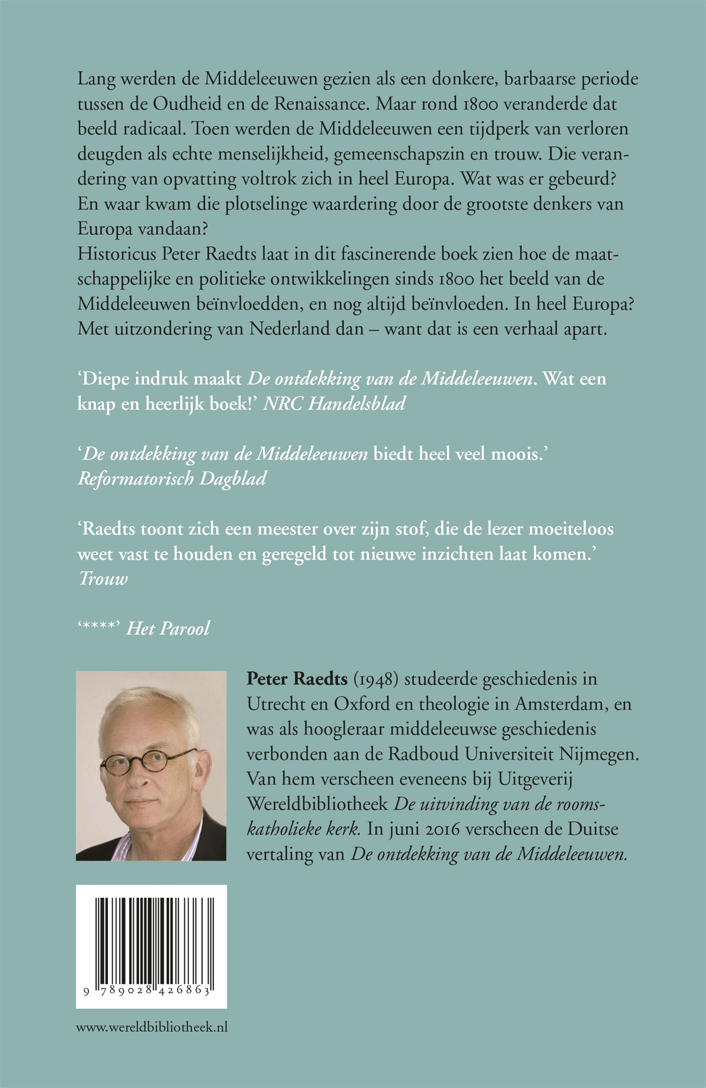 Achterkant van De ontdekking van de Middeleeuwen