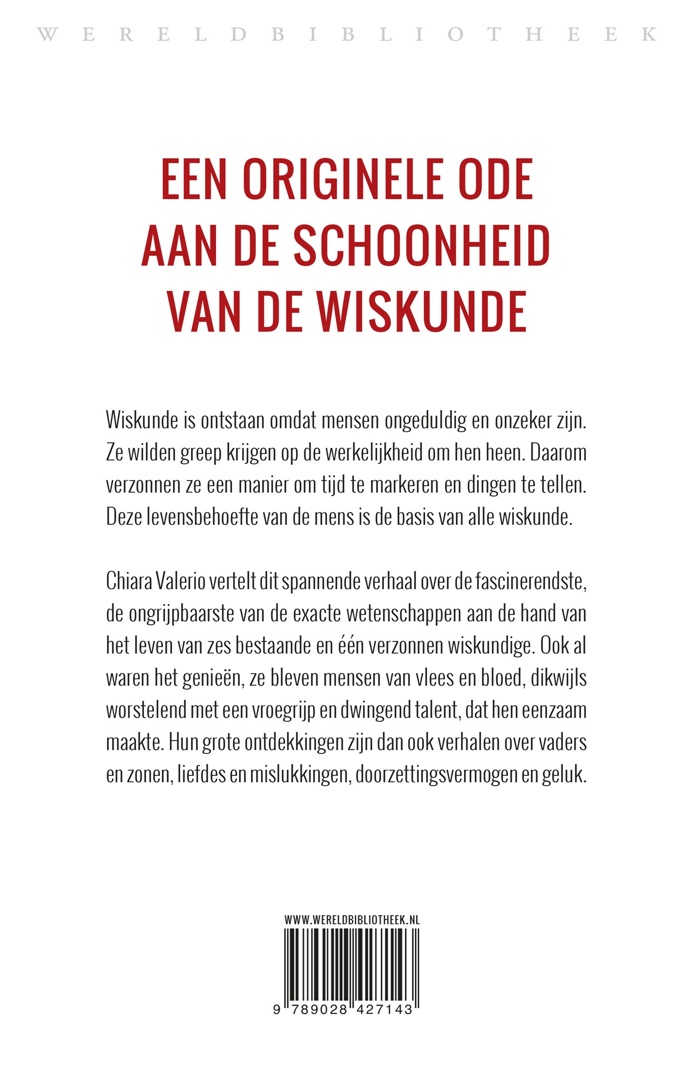 Achterkant van Een menselijke geschiedenis van de wiskunde