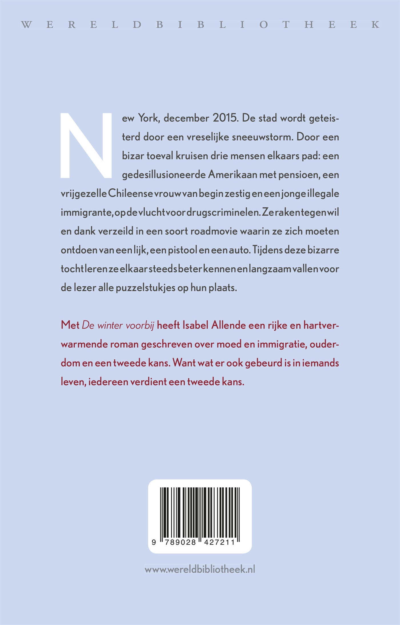Achterkant van De winter voorbij
