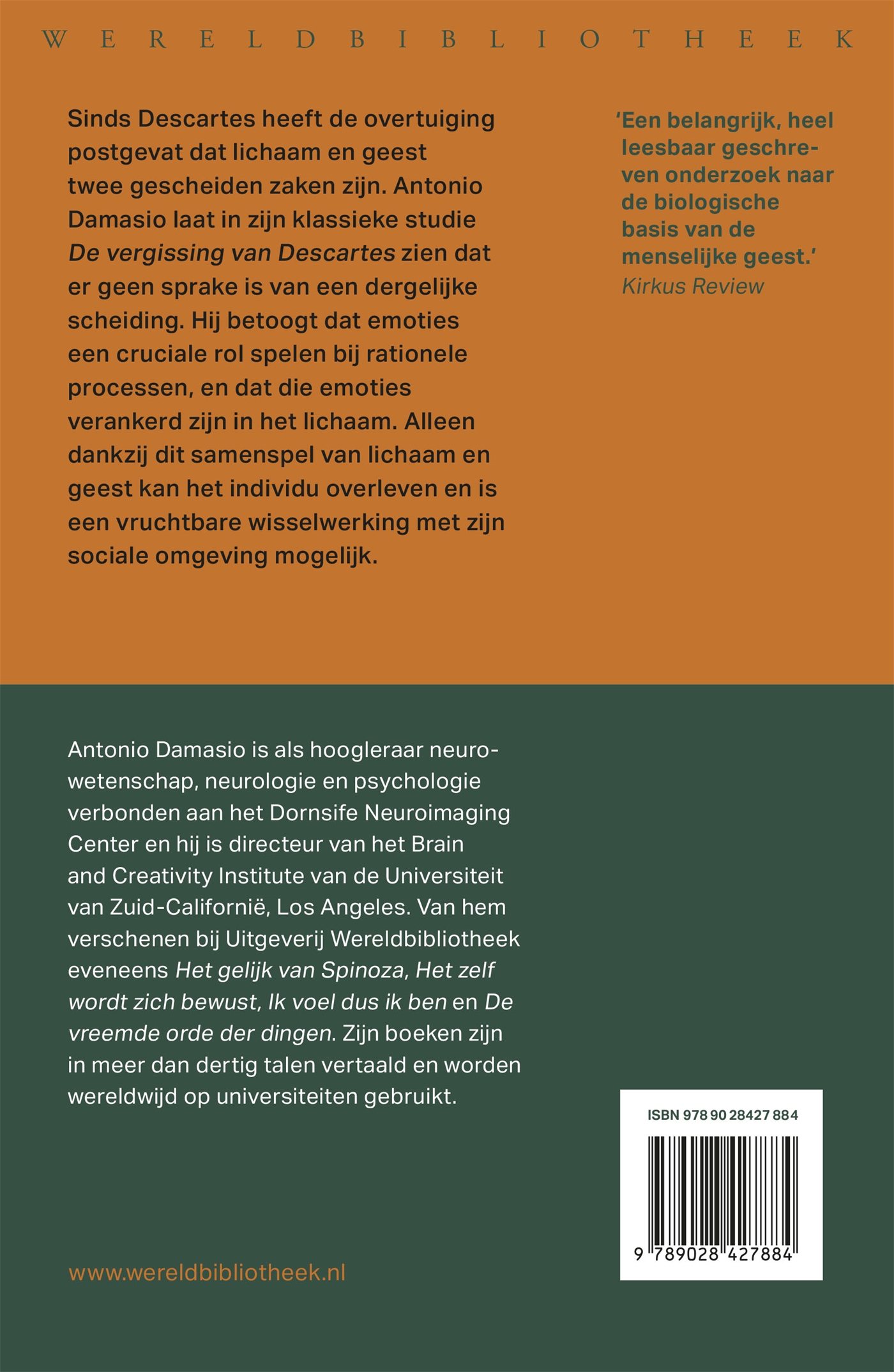 Achterkant van De vergissing van Descartes