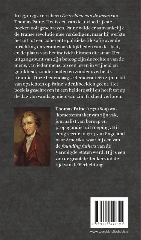 Achterkant van De rechten van de mens