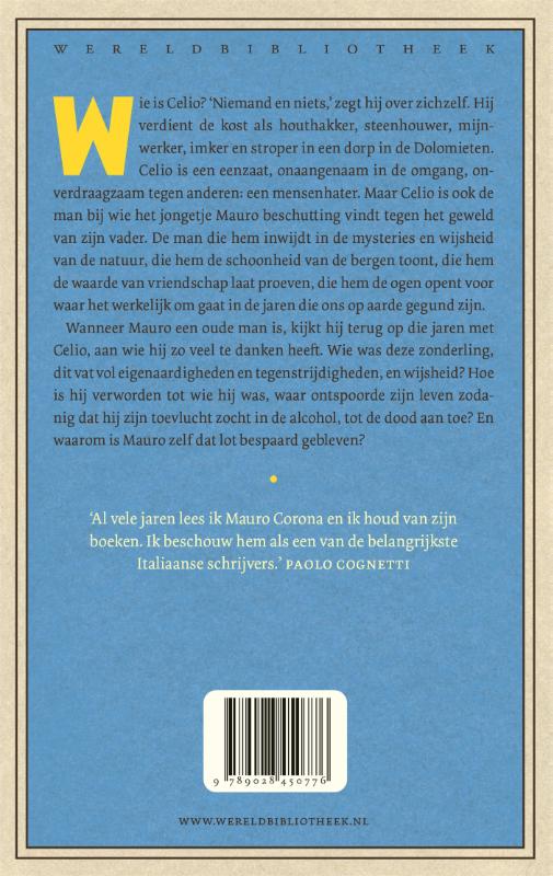 Achterkant van Het leven van Celio
