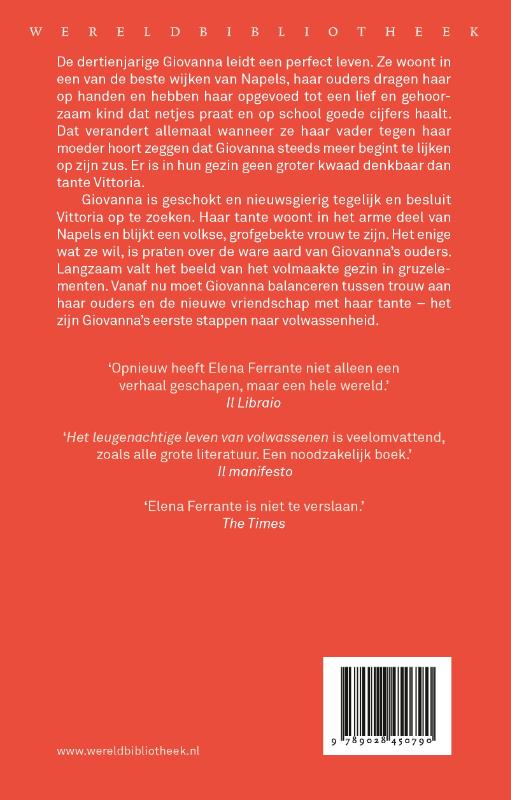 Achterkant van Het leugenachtige leven van volwassenen