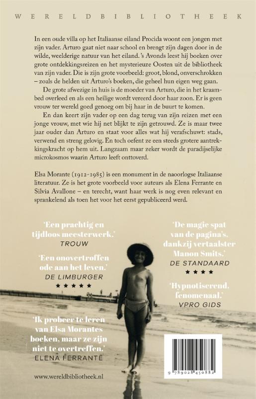 Achterkant van Het eiland van Arturo