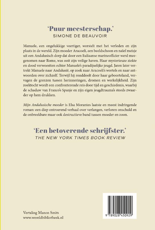 Achterkant van Mijn Andalusische moeder