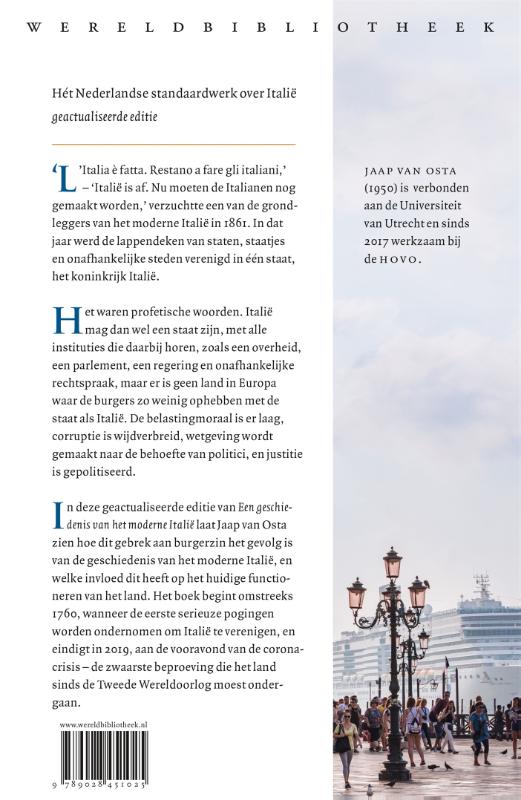 Achterkant van Een geschiedenis van het moderne Italië
