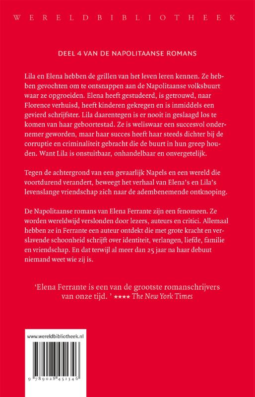Achterkant van Het verhaal van het verloren kind