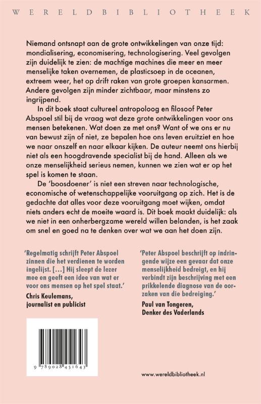 Achterkant van Wat zijn we aan het doen?