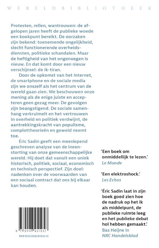 Achterkant van Het tijdperk van de ik-tiran