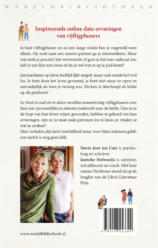 Achterkant van Nooit te oud om te daten