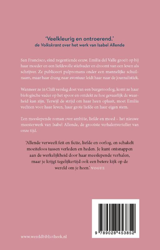 Achterkant van Mijn naam is Emilia del Valle