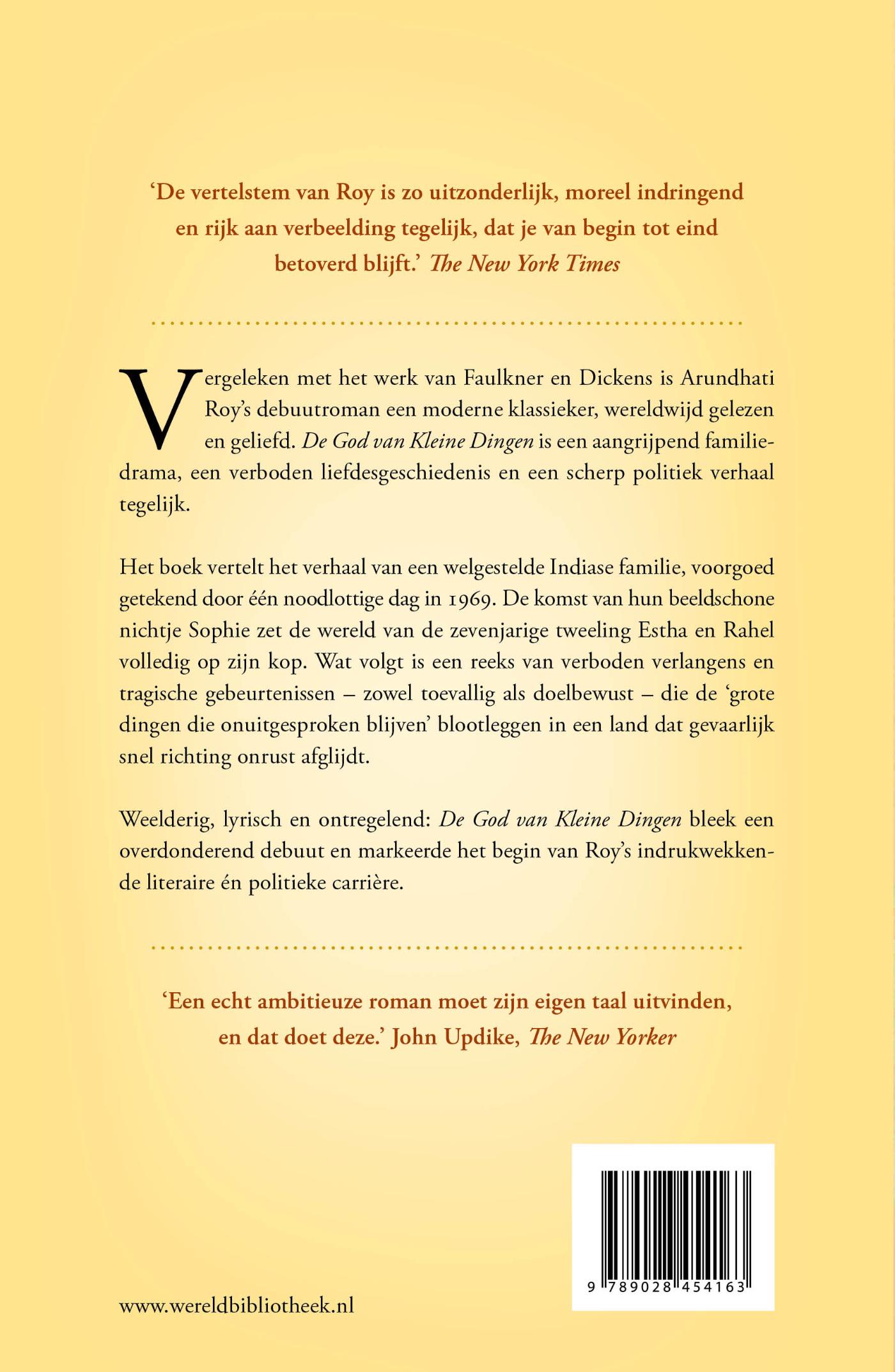 Achterkant van De God van Kleine Dingen