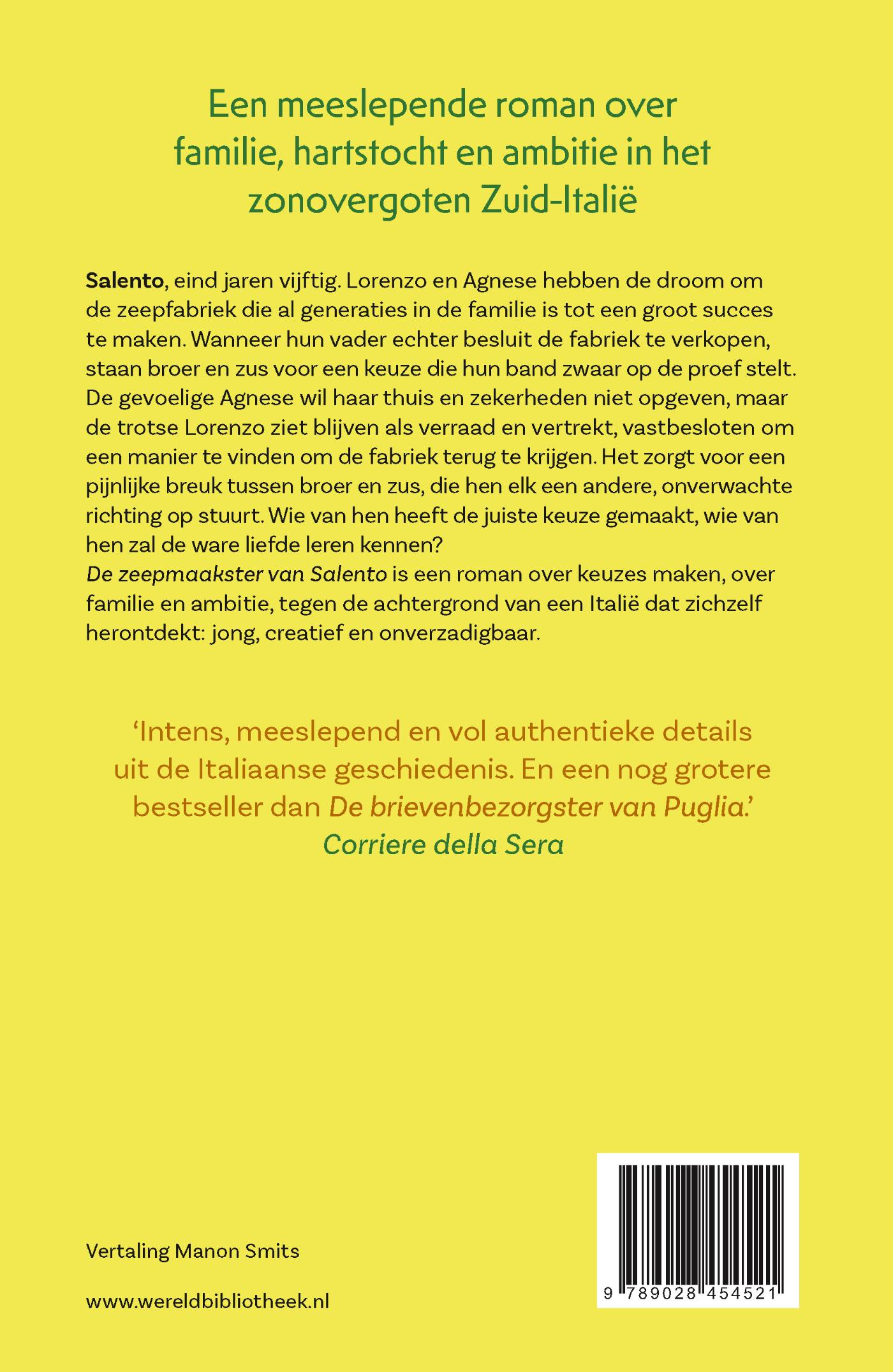 Achterkant van De zeepmaakster van Salento