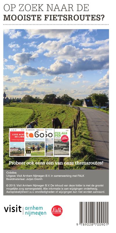 Achterkant van Fietskaart regio Arnhem Nijmegen