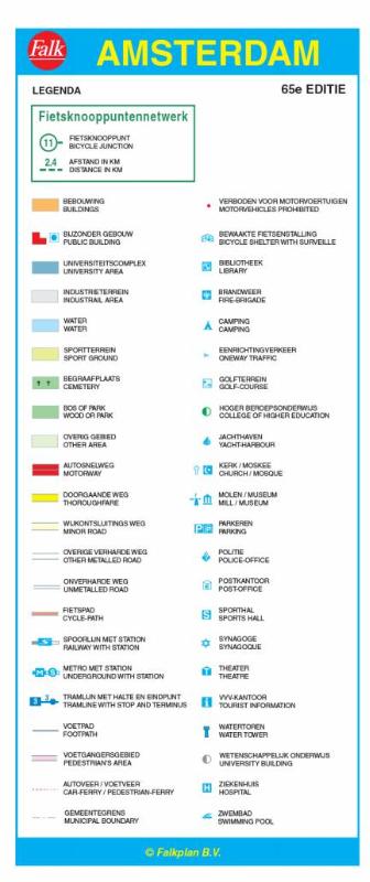 Achterkant van Amsterdam plattegrond