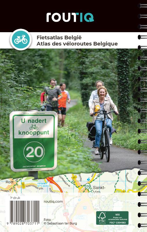 Achterkant van Fietsatlas België - Atlas des véloroutes des Belgique