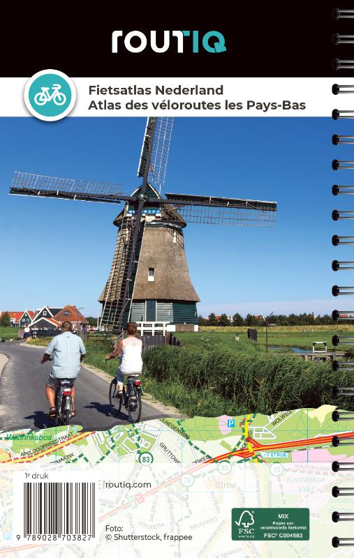 Achterkant van Routiq Fietsatlas Nederland - Atlas des véloroutes des Pays-Bas
