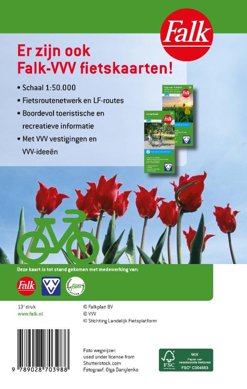 Achterkant van Falk VVV Fietsatlas Nederland