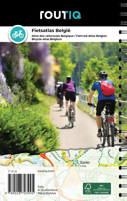 Achterkant van Fietsatlas België