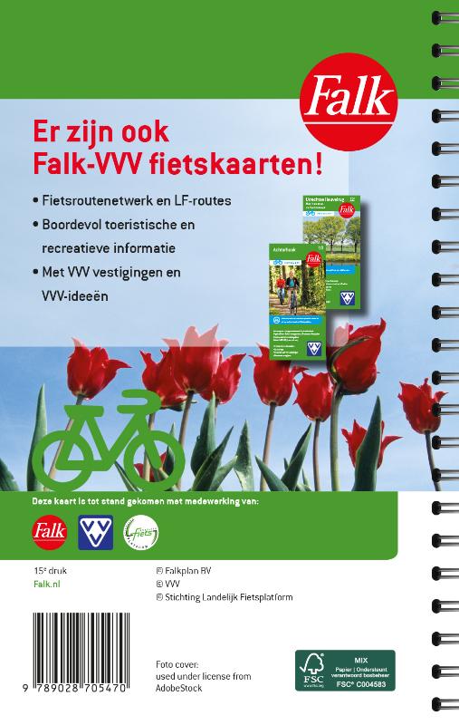 Achterkant van Falk Fietsatlas Nederland 1:75.000