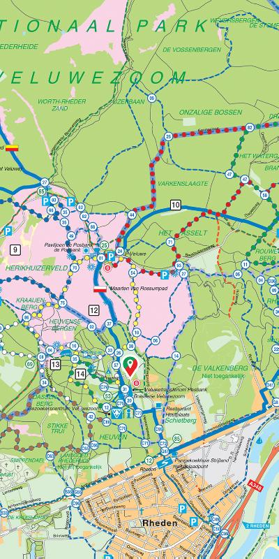 Achterkant van Falk Regiokaart Veluwe Zuid incl. Veluwezoom