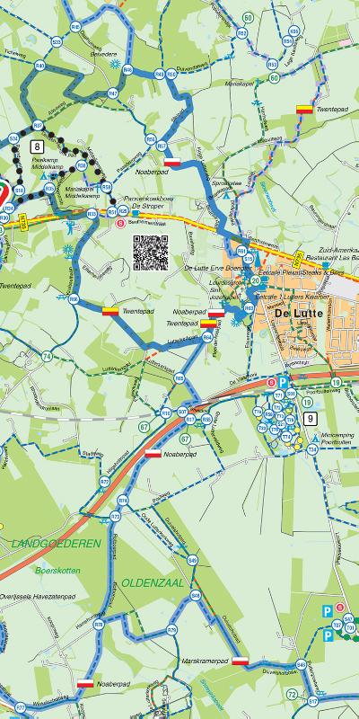 Achterkant van Falk Regiokaart Twente-Noord / Dinkelland