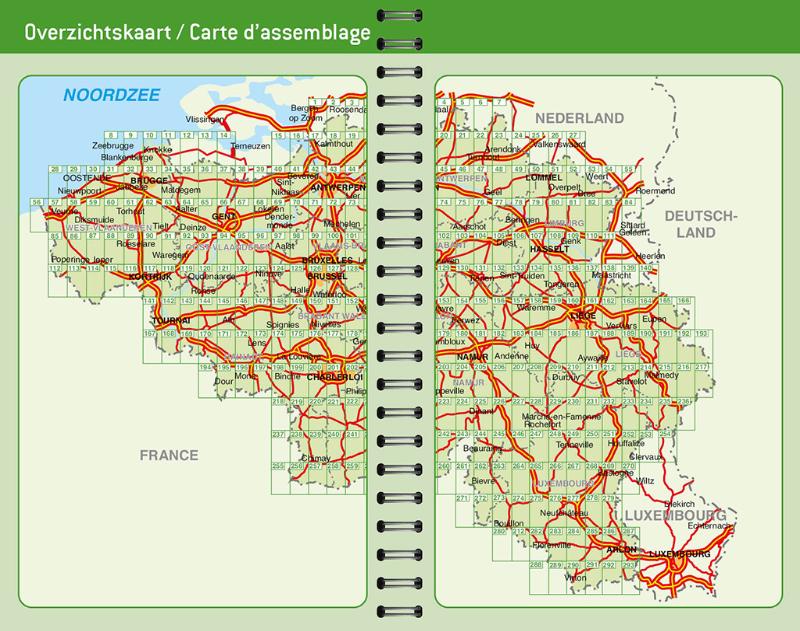 Achterkant van Routiq fietsatlas België