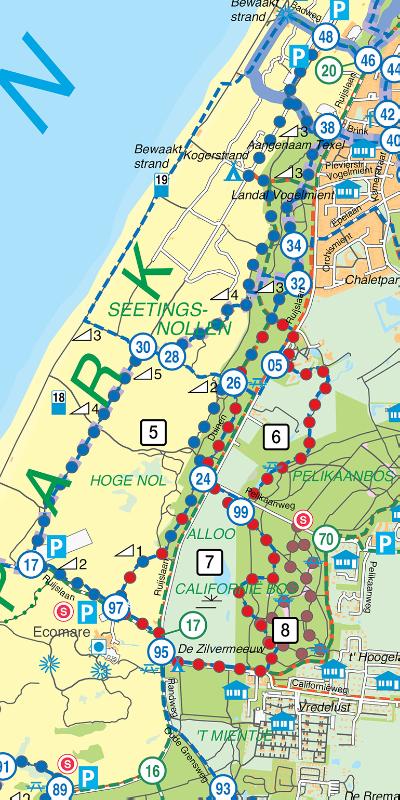 Achterkant van Nationaal park Texel