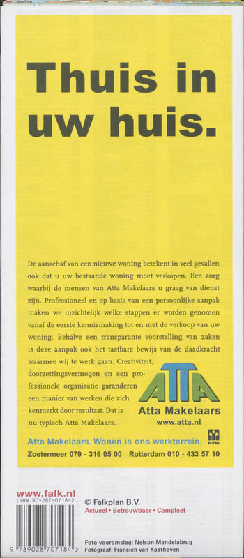 Achterkant van Zoetermeer plattegrond