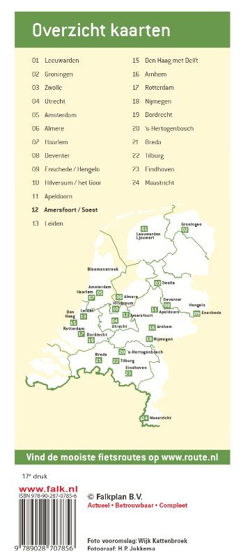 Achterkant van Amersfoort plattegrond
