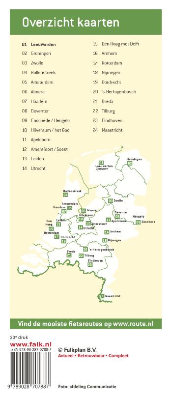 Achterkant van Leeuwarden stadsplattegrond & fietskaart