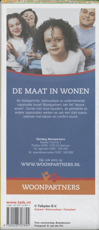 Achterkant van Helmond plattegrond