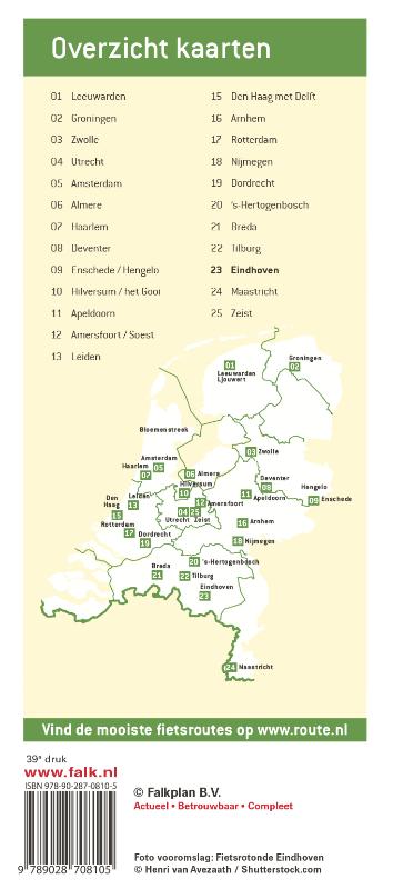 Achterkant van Eindhoven plattegrond