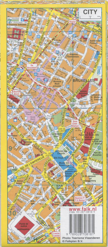 Achterkant van Brussel plattegrond