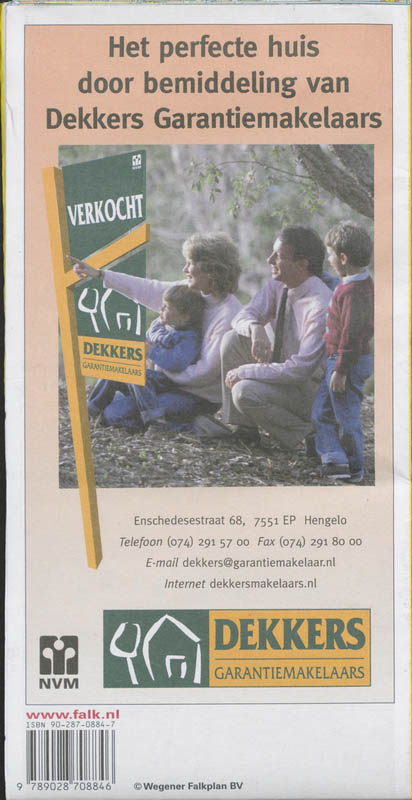 Achterkant van Hengelo plattegrond